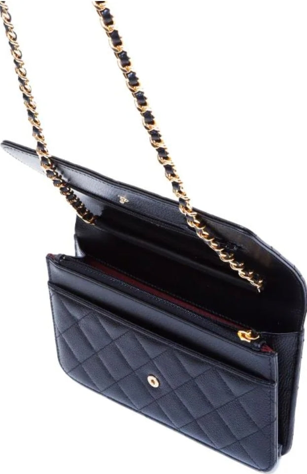 Quilted crossbody lamb leather handbag